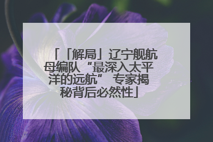 「解局」辽宁舰航母编队“最深入太平洋的远航” 专家揭秘背后必然性