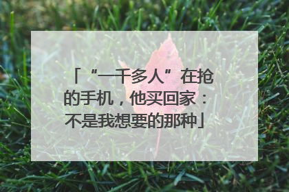 “一千多人”在抢的手机，他买回家：不是我想要的那种