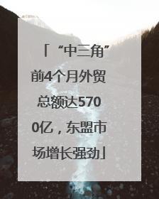 “中三角”前4个月外贸总额达5700亿，东盟市场增长强劲