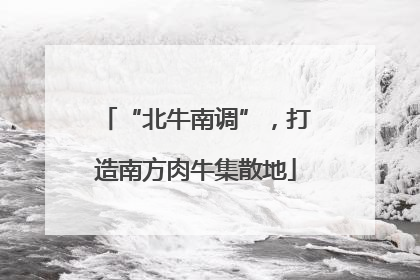 “北牛南调”，打造南方肉牛集散地