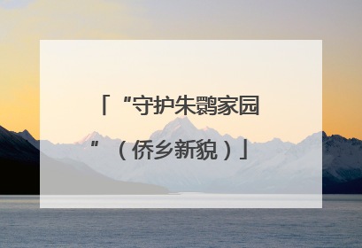 “守护朱鹮家园”（侨乡新貌）