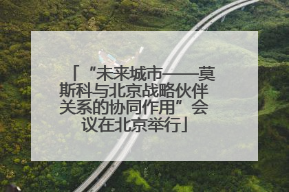 “未来城市——莫斯科与北京战略伙伴关系的协同作用”会议在北京举行
