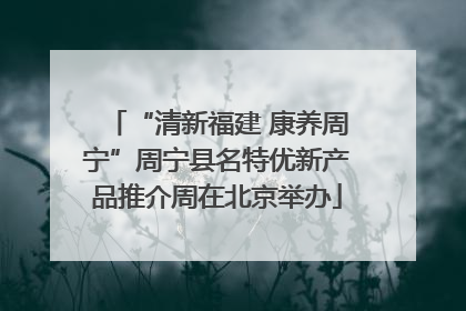 “清新福建 康养周宁”周宁县名特优新产品推介周在北京举办