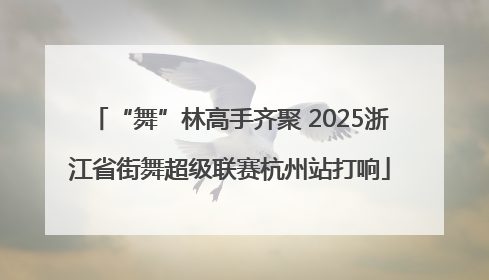“舞”林高手齐聚 2025浙江省街舞超级联赛杭州站打响