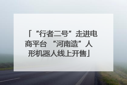 “行者二号”走进电商平台 “河南造”人形机器人线上开售