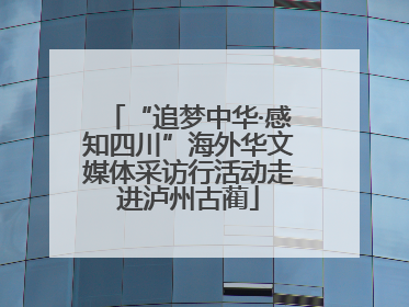 “追梦中华·感知四川”海外华文媒体采访行活动走进泸州古蔺