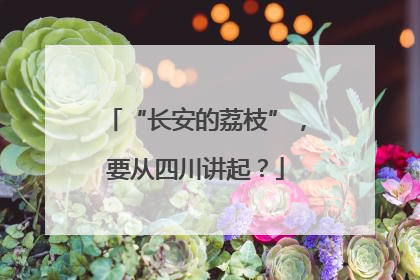 “长安的荔枝”，要从四川讲起？