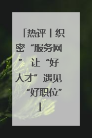 热评丨织密“服务网” 让“好人才”遇见“好职位”
