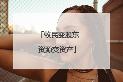 牧民变股东 资源变资产