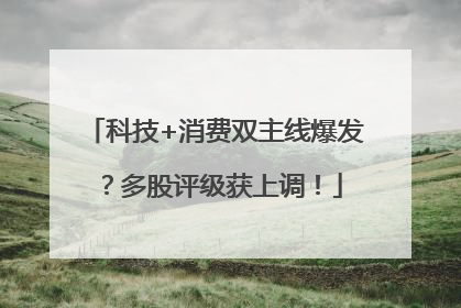科技+消费双主线爆发？多股评级获上调！