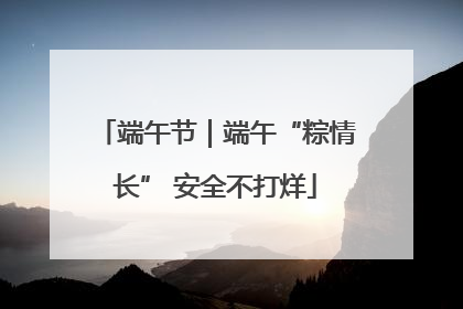 端午节｜端午“粽情长” 安全不打烊