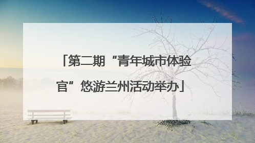 第二期“青年城市体验官”悠游兰州活动举办