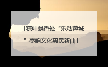 粽叶飘香处“乐动蓉城”奏响文化惠民新曲
