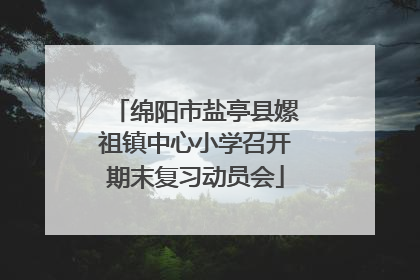 绵阳市盐亭县嫘祖镇中心小学召开期末复习动员会