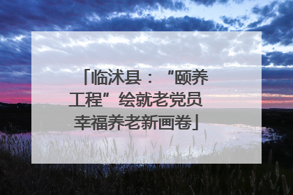 临沭县：“颐养工程”绘就老党员幸福养老新画卷