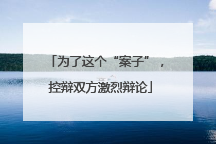 为了这个“案子”，控辩双方激烈辩论