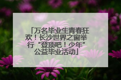 万名毕业生青春狂欢！长沙世界之窗举行“登顶吧！少年”公益毕业活动