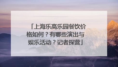 上海乐高乐园餐饮价格如何？有哪些演出与娱乐活动？记者探营