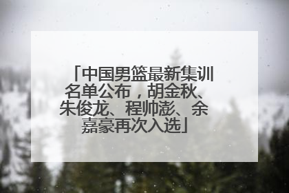 中国男篮最新集训名单公布，胡金秋、朱俊龙、程帅澎、余嘉豪再次入选