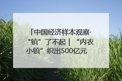 中国经济样本观察·“镇”了不起｜“内衣小镇”织出500亿元“里子产业”