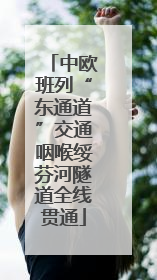 中欧班列“东通道”交通咽喉绥芬河隧道全线贯通