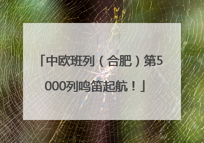 中欧班列（合肥）第5000列鸣笛起航！
