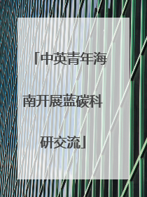 中英青年海南开展蓝碳科研交流