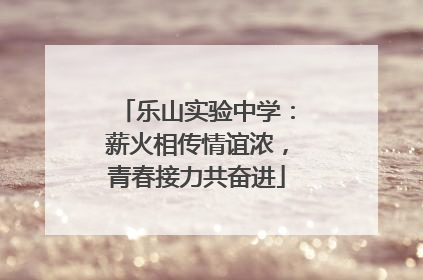 乐山实验中学：薪火相传情谊浓，青春接力共奋进