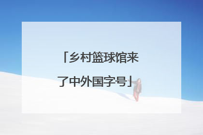 乡村篮球馆来了中外国字号