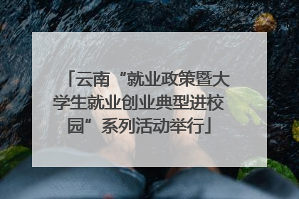 云南“就业政策暨大学生就业创业典型进校园”系列活动举行