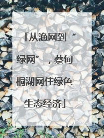 从渔网到“绿网”，蔡甸桐湖网住绿色生态经济