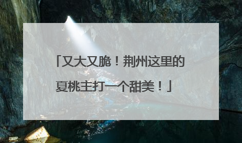 又大又脆！荆州这里的夏桃主打一个甜美！
