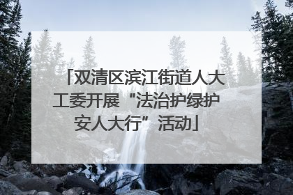 双清区滨江街道人大工委开展“法治护绿护安人大行”活动