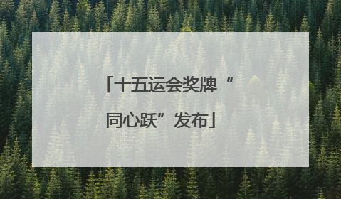 十五运会奖牌“同心跃”发布