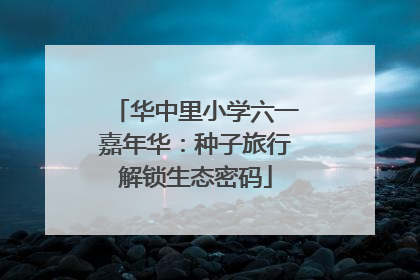 华中里小学六一嘉年华：种子旅行解锁生态密码
