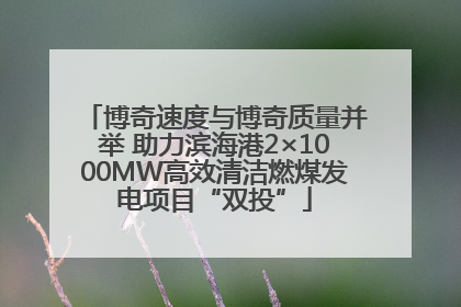 博奇速度与博奇质量并举 助力滨海港2×1000MW高效清洁燃煤发电项目“双投”