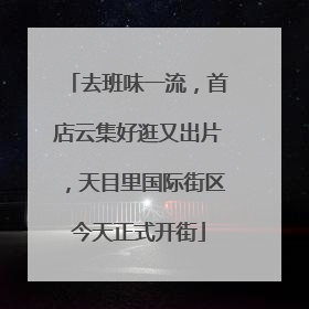 去班味一流，首店云集好逛又出片，天目里国际街区今天正式开街