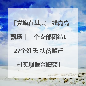 党旗在基层一线高高飘扬丨一个支部团结127个姓氏 扶贫搬迁村实现振兴嬗变