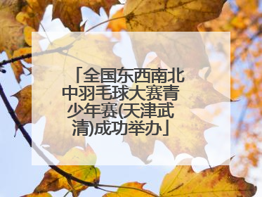 全国东西南北中羽毛球大赛青少年赛(天津武清)成功举办