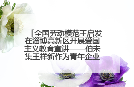 全国劳动模范王启发在淄博高新区开展爱国主义教育宣讲——伯未集王祥新作为青年企业家代表作主题演讲