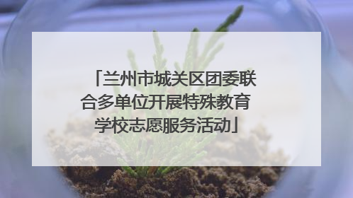 兰州市城关区团委联合多单位开展特殊教育学校志愿服务活动