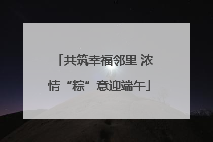 共筑幸福邻里 浓情“粽”意迎端午