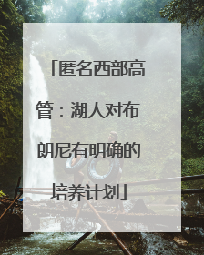 匿名西部高管：湖人对布朗尼有明确的培养计划