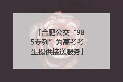 合肥公交“985专列”为高考考生提供接送服务