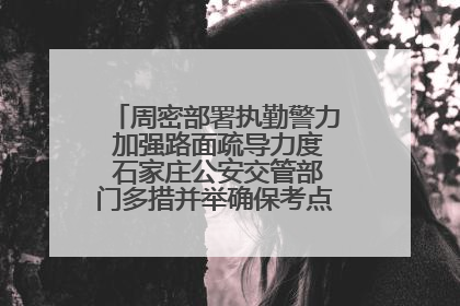 周密部署执勤警力 加强路面疏导力度 石家庄公安交管部门多措并举确保考点周边交通环境良好