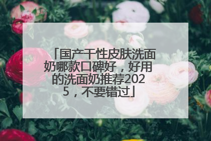 国产干性皮肤洗面奶哪款口碑好，好用的洗面奶推荐2025，不要错过
