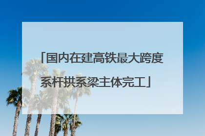 国内在建高铁最大跨度系杆拱系梁主体完工
