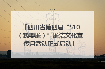 四川省第四届“510（我要廉）”廉洁文化宣传月活动正式启动
