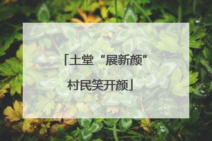 土堂“展新颜” 村民笑开颜