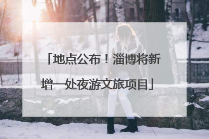 地点公布！淄博将新增一处夜游文旅项目